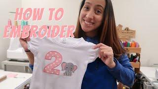 HOW TO EMBROIDER: Embroidering an Applique on a Shirt! Embroidery Business, Etsy Seller!