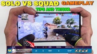 Free fire solo vs squad gameplay tips and tricks you don’t this mistakes in BR 1 vs 4 like a pro ￼