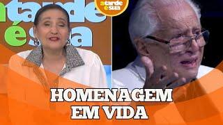 Domingão homenageia Carlos Alberto de Nóbrega e Sonia Abrão elogia: "A gente se emocionou em casa"