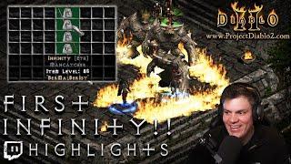 Rolling my FIRST Infinity !!!  Twitch Highlight - Project Diablo 2 - Fire Trapsin upgrade