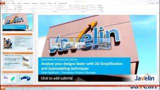 SOLIDWORKS Simulation 2016 Webinar Series 3/3: 2D Simplification and Submodeling