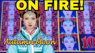 AUTUMN IS ON FIRE! AMAZING SESSION ON AUTUMN MOON DRAGON LINK SLOT MACHINE IN LAS VEGAS