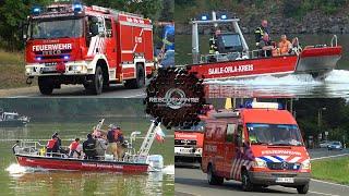  [Baustellenunfall - in Saaldorf] Feuerwehr Bad Lobenstein + Taucher Feuerwehr Zeulenroda 