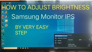 how to adjust brightness contrast of Samsung IPS monitor very easy & simple step