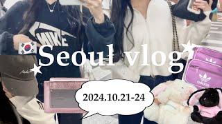 【韓国vlog】3泊４日の韓国旅行/ 渡韓vlog /ソウルでの購入品 / 明洞/弘大/漢江/Seoul trip