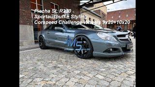 Piecha Mercedes SL R230, Fahrwerk, Auspuff, Corspeed Wheels + Styling