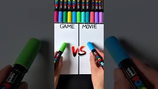 Drawing Minecraft, But Game VS Movie… (#shorts)