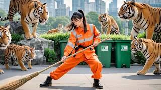 Female Warrior Becomes a Garbage Collector, But Hooligans Cause Trouble—With a Twist.