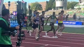 Men’s 1500m Semi-final Heat 2, 2024 U.S. Olympic Trials, Yared Nuguse (3:34), Hobbs Kessler, Wynne