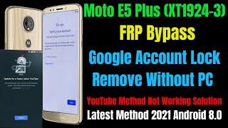 Moto E5 Plus (XT1924-3) Frp Bypass l Google Account Bypass l YouTube Method Not Working Solution