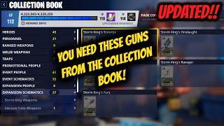 The BEST GUNS to get From The Collection Book UPDATED!! (2023) | Fortnite STW |