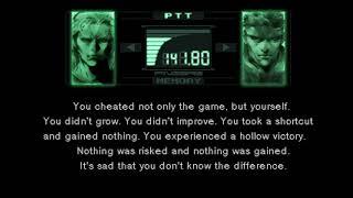 Liquid Snake: You Cheated Not Only The Game But Yourself