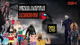 Shinchan PennyWise Chucky Jethalal Annabelle Jason Oggy etc Playing Among Us | Final battle part - 1