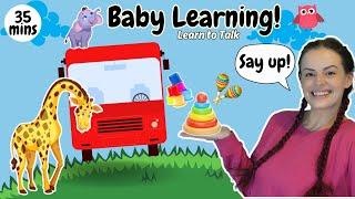 Baby Learning Videos - Learn To Talk First Words, Animals, Nursery Rhymes & More Baby Songs