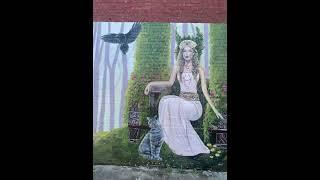Freya Norse Goddess Finished Mural at Seidr Brewing Company in Arab Alabama by Bethany Kerr