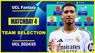 UCL Fantasy Matchday 4: TEAM SELECTION | Wildcard or Hits? | Champions League Fantasy Tips 2024/25