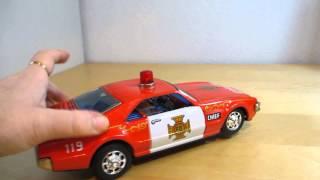 TAIYO C34 'BUMP 'N' GO MYSTERY TINPLATE FIRE CHIEF CAR