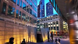 [4K] Broadgate | City of London | Sunset Walking Tour