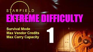 Starfield Walkthrough EXTREME DIFFICULTY - Part 1: Your Mother Plays Starfield