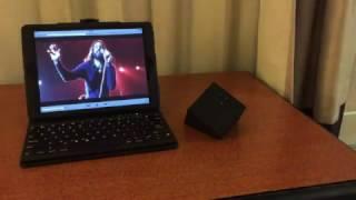 Vomach Mini Bluetooth speaker with iPad Air