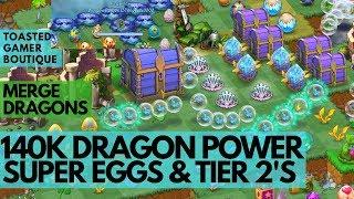 Merge Dragons 140K Dragon Power • Super Eggs Extravaganza • All Land Healed 