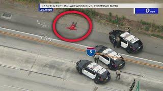 Police chase: Authorities in pursuit of vehicle in LA County