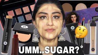 FULL FACE OF SUGAR COSMETICS TESTED ! Is It Worth It ?  Not Sponsored Review | Ria Sehgal