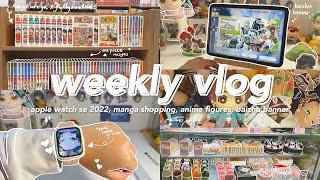 weekly vlog  apple watch unboxing, manga shopping, playing genshin, baizhu banner