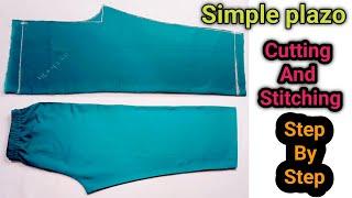 Simple Plazo Cutting and Stitching in Hindi (Step by Step)@RajniBeeFashion