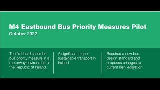 Kildare County Council: Overview of plans for M4 Bus Priority Measures Pilot