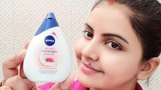 NIVEA milk delight facewash precious saffron for normal skin review & demo |fairness facewash | RARA