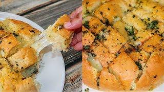 Pull Apart Garlic Bread | Eggless & Without Oven | Yummy | Easy No Oven Cheese Garlic Bread Recipe