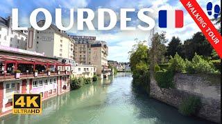 Lourdes, France  - Walking tour 4k Ultra HD 60fps