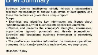 Shadin Avionics LP Defense  Company Profile and SWOT Report - Reports Corner