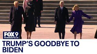 Donald Trump bids Joe Biden farewell following inauguration ceremony [RAW VIDEO]