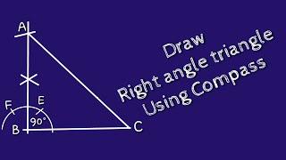 How to draw right angle triangle using compass.construct right angle triangle.shsirclasses.