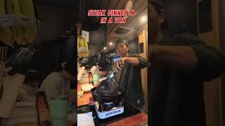 Steak dinner in a van