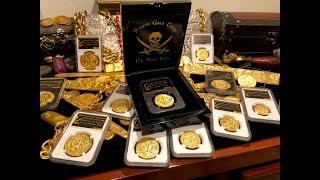 *NEW* PIRATE GOLD COINS TREASURE REPLICAS IN NGC HOLDERS! GIME THE LOOT TREASURE WEEK