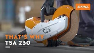 The STIHL TSA 230 cordless cut-off machine