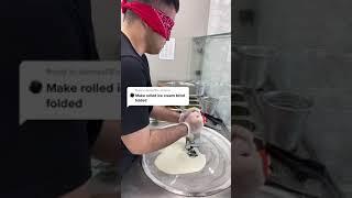 Making rolled ice cream blindfolded (full video)