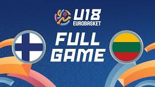 Group Phase | Finland v Lithuania | Full Basketball Game | FIBA U18 EuroBasket 2024