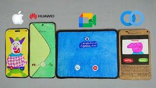iPhone 16 + Huawei pura 70 + Pixel fold meet + Blackberry passport twinme incoming call