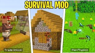 Top 8 Epic SURVIVAL MODS For Minecraft PE ! (1.20+)