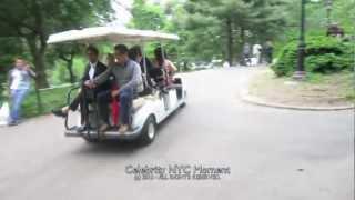 Chris Colfer and Darren Criss ride a golf cart in style in NYC