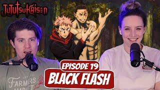 YUJI USES BLACK FLASH! | Jujutsu Kaisen Newlyweds Reaction | Ep 1x19, "Black Flash”