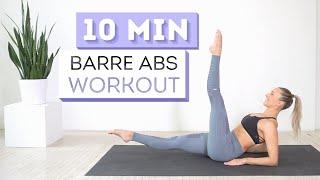 10 min BARRE ABS WORKOUT | Dancer Inspired Core Exercises