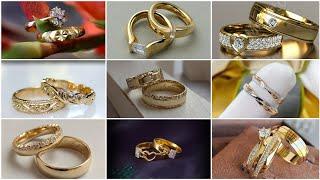 150+Most Trending Gold Couple Rings Designs|Engagement Couple Rings|Wedding Couple Rings Designs