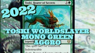 Toski World Slayer Mono Green Aggro EDH Full Deck Texh
