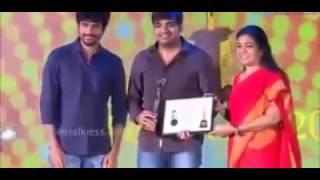 sivakarthikeyan presenting award to satheesh funny speech comedy