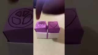 Origami peace & love button